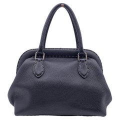 Fendi Selleria Schwarze Doctor Bag Handtasche aus Leder