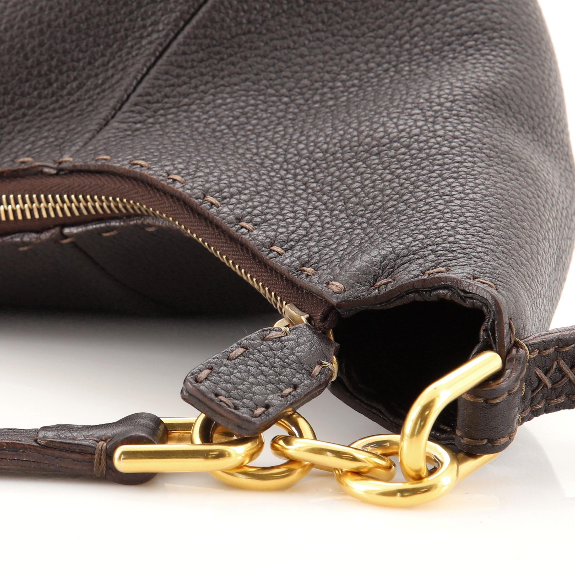 Fendi Selleria Chain Hobo Leather Medium 2