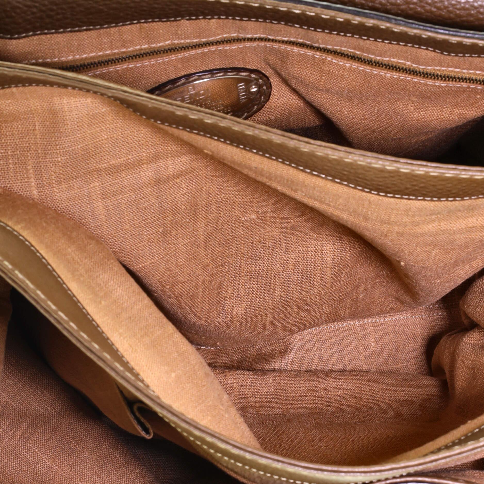 Fendi Selleria Flap Satchel Leather Large 1