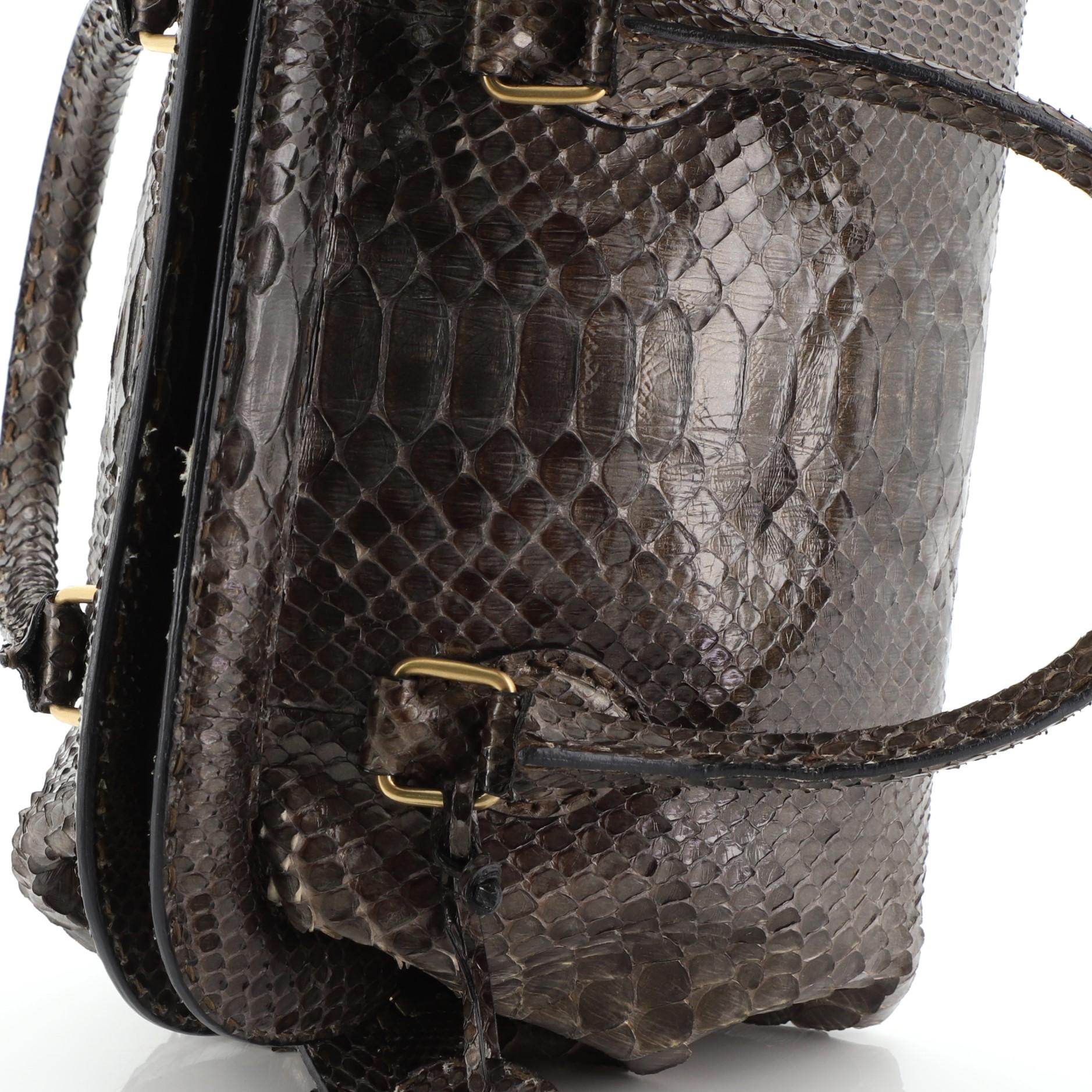 Fendi Selleria Frame Doctor Bag Python Small  In Good Condition In NY, NY