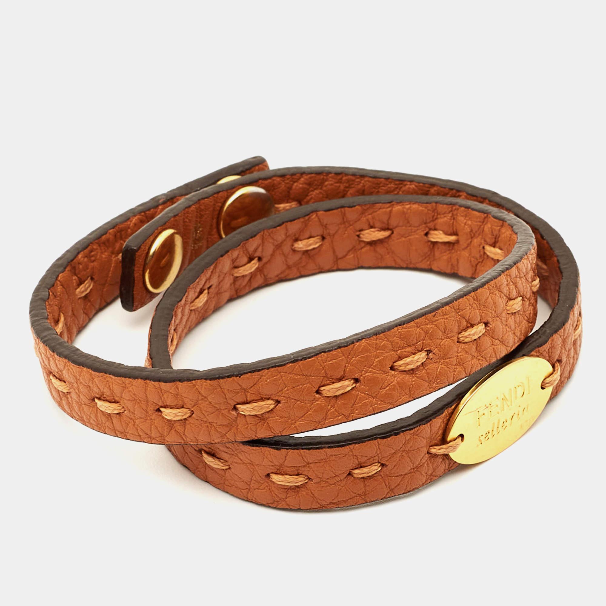fendi leather bracelet