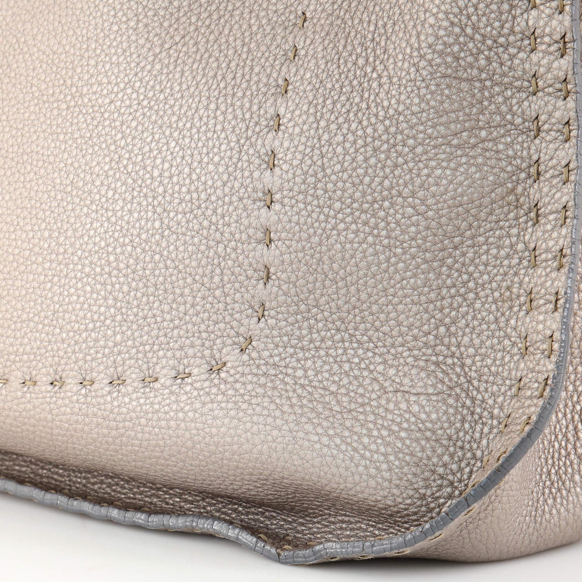 Fendi Selleria Logo Hobo Leather Large 4