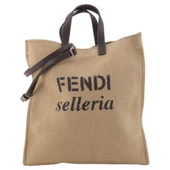 Fendi Selleria Logo Tote Canvas Large