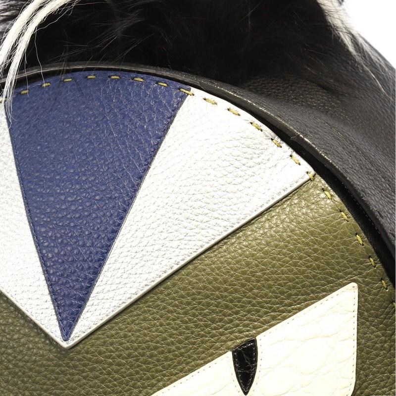 Fendi Selleria Monster Backpack Leather and Fur Medium 2