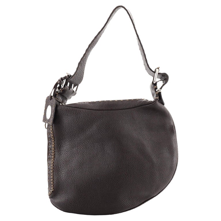 Fendi Selleria Oyster Bag Leather Medium For Sale at 1stDibs