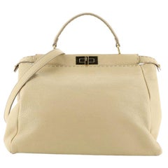 Fendi Selleria Peekaboo Bag Leather with Beaded Interior Large