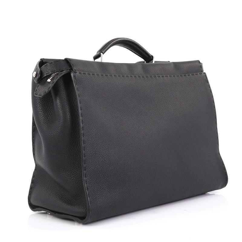 Black Fendi Selleria Peekaboo Bag Leather XL
