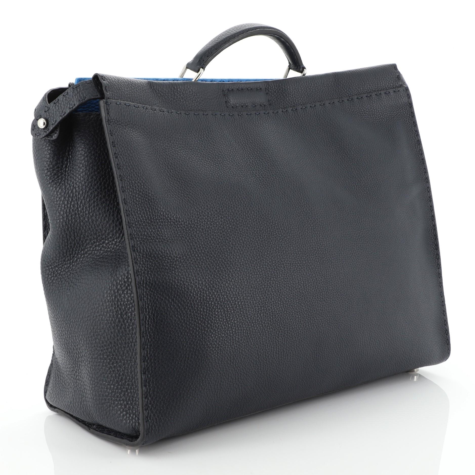 Black Fendi Selleria Peekaboo Bag Leather XL 
