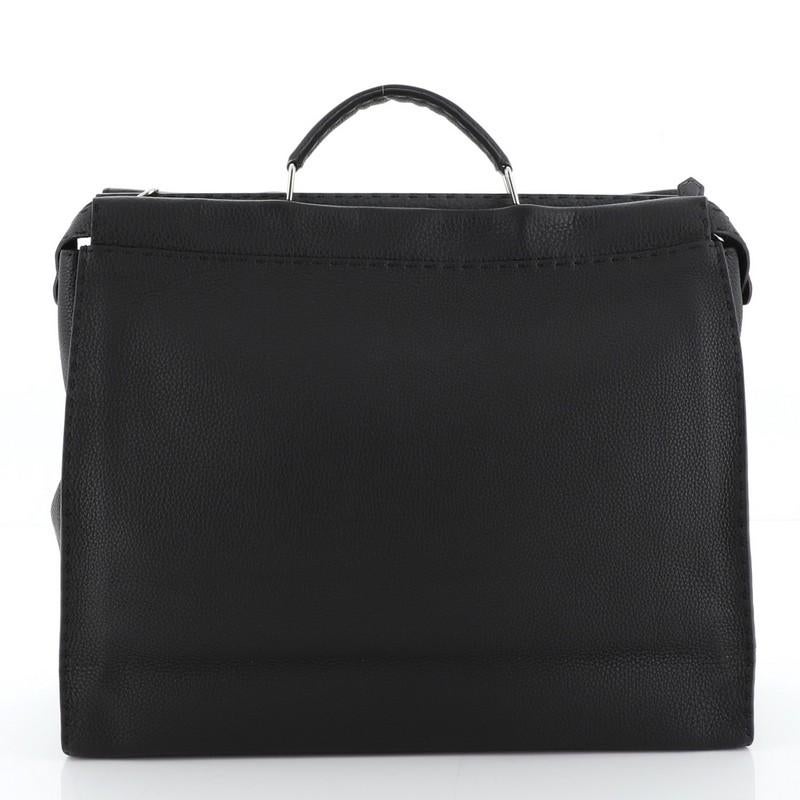 Black Fendi Selleria Peekaboo Bag Leather XL 