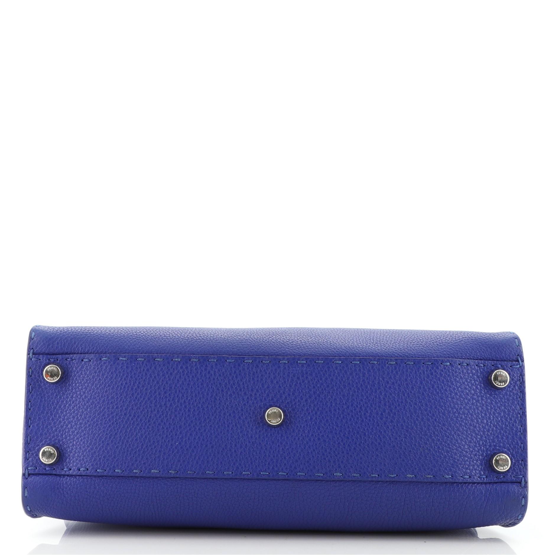 Purple Fendi Selleria Peekaboo Bag Rigid Leather Regular