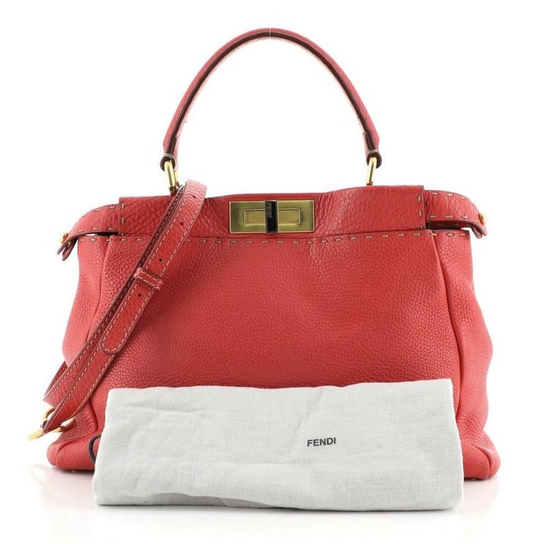 Fendi Selleria Peekaboo Bag Soft Leather Regular For Sale at 1stDibs