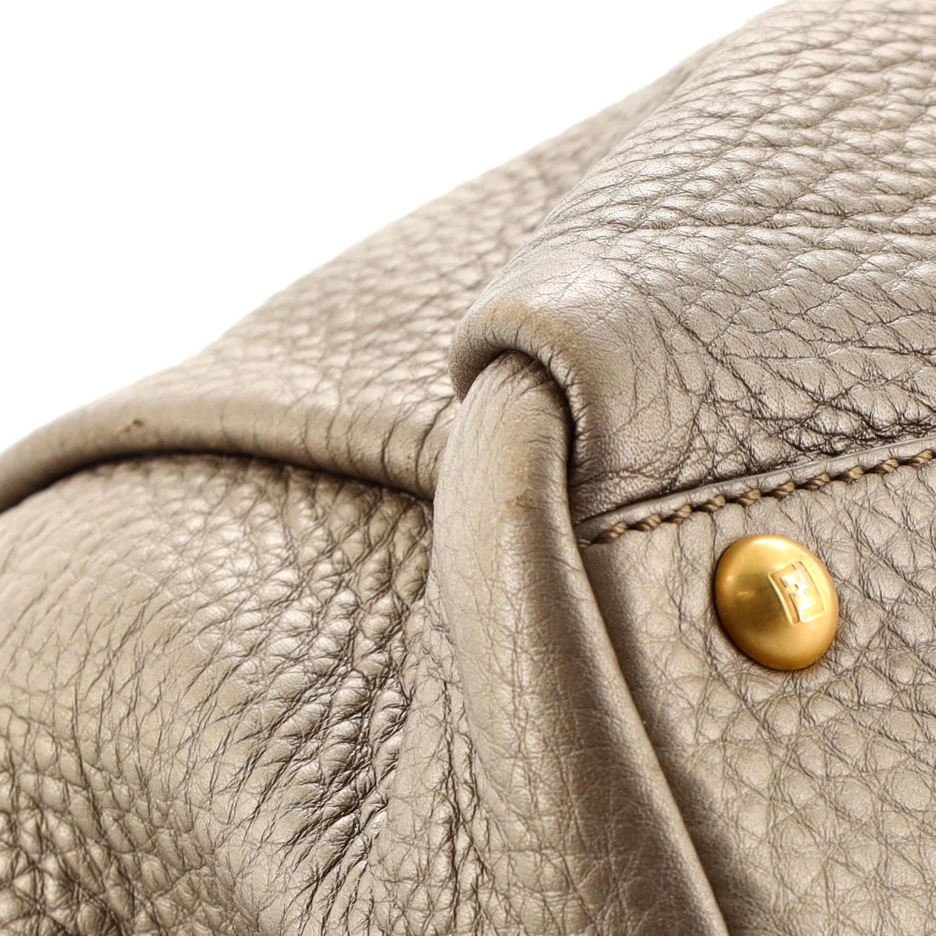 Brown Fendi Selleria Peekaboo Bag Soft Leather Regular