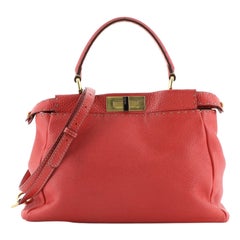Fendi Selleria Peekaboo Bag Soft Leather Regular