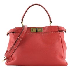 Fendi Selleria Peekaboo Bag Soft Leather Regular
