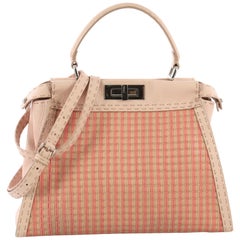 Fendi Selleria Peekaboo Bag Woven Leather Regular