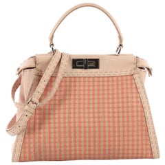 Fendi Selleria Peekaboo Bag Woven Leather Regular