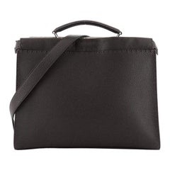 Fendi Selleria Peekaboo Fit Bag Leather with Printed Interior Regular