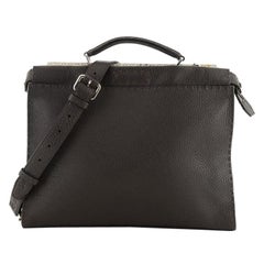 Fendi Selleria Peekaboo Fit Bag Leather With Printed Interior Regular 