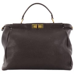 Fendi Selleria Peekaboo Handbag Leather Large