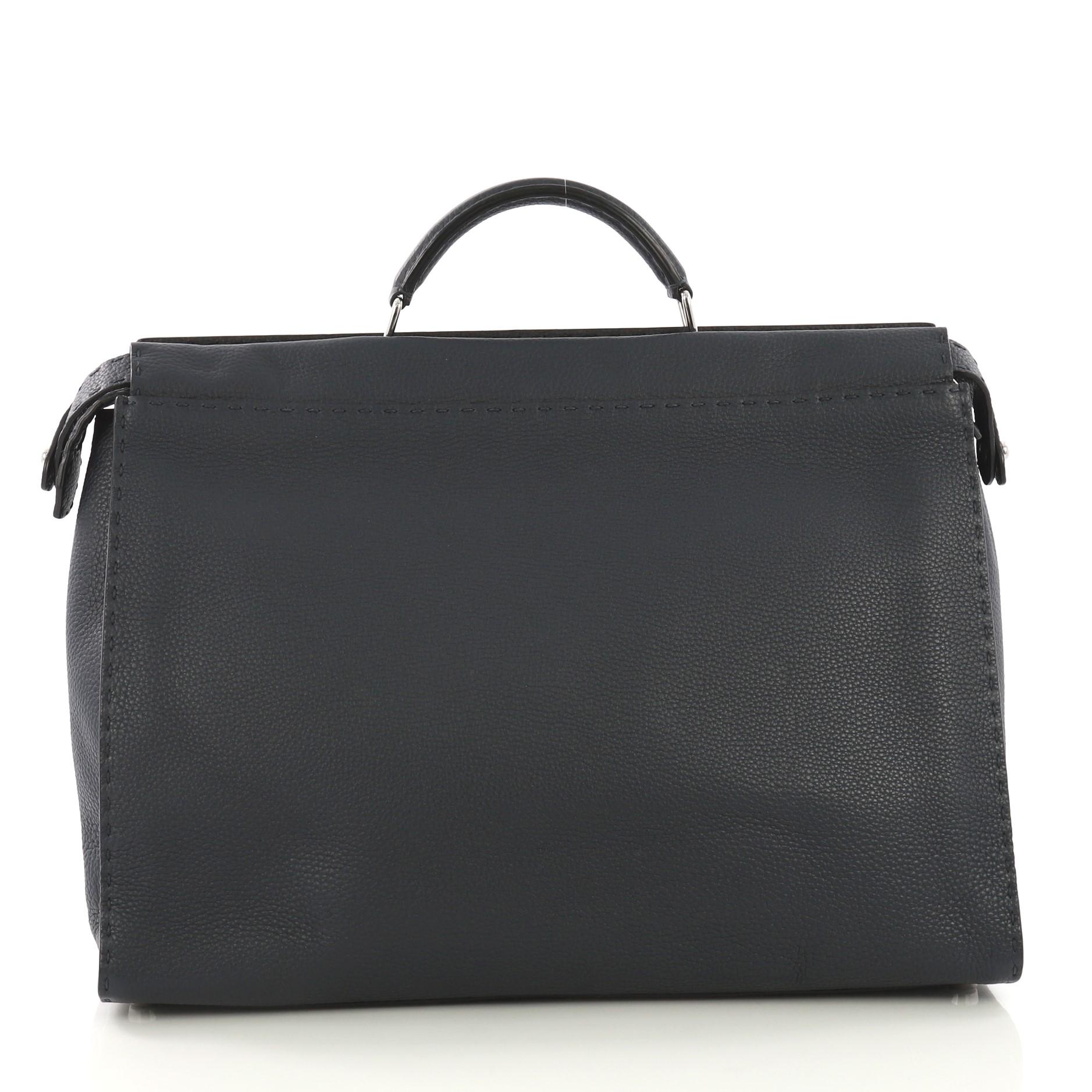 Fendi Selleria Peekaboo Handbag Leather XL In Good Condition In NY, NY