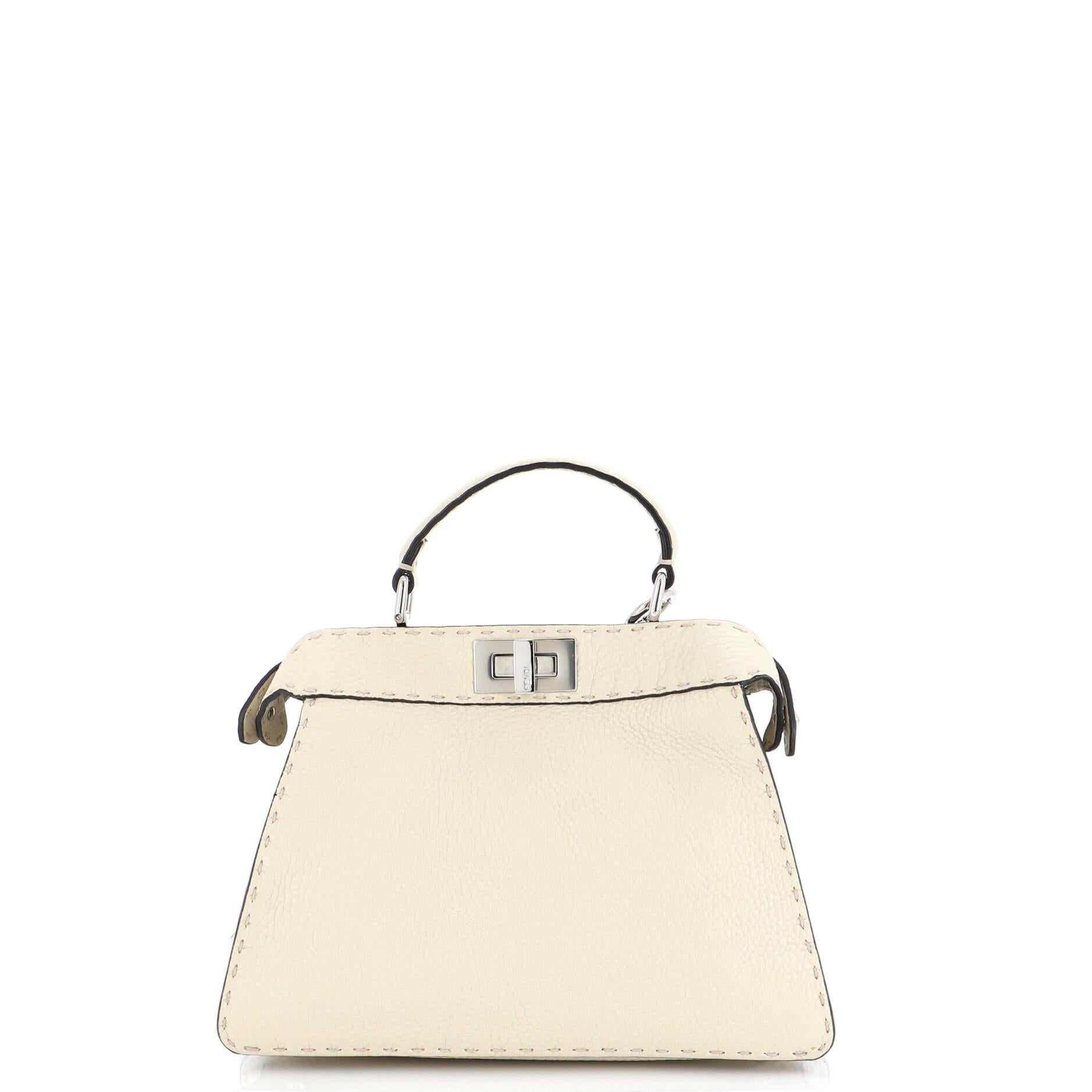 Fendi Selleria Peekaboo ISeeU Bag Leather Small In Good Condition For Sale In NY, NY