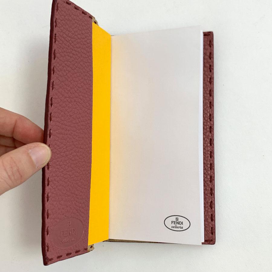 FENDI Selleria Pink Grained Leather Notebook 3