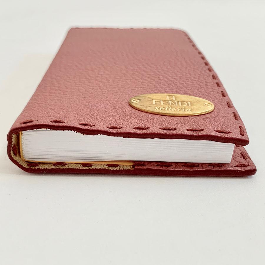FENDI Selleria Pink Grained Leather Notebook 4
