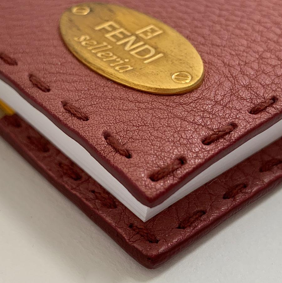 Women's or Men's FENDI Selleria Pink Grained Leather Notebook