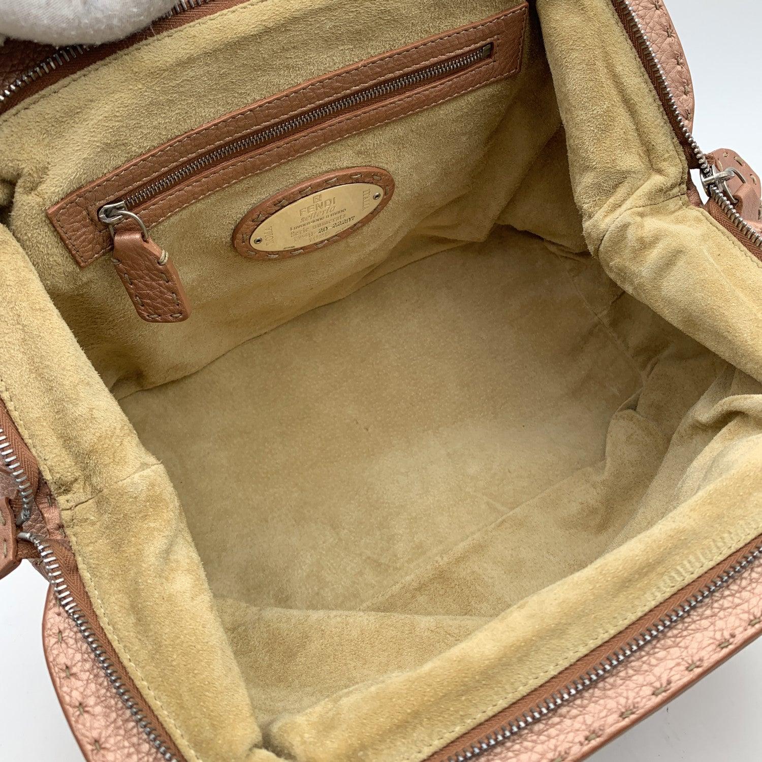 Fendi Selleria Pink Leather Doctor Bag Handbag Satchel 1