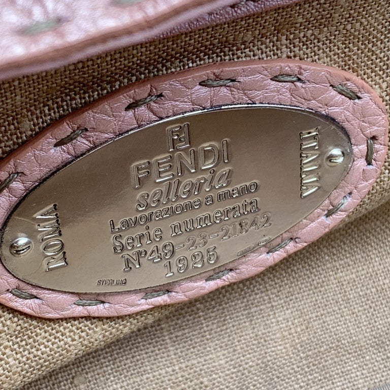Fendi Pink Selleria Linda Satchel Bag.