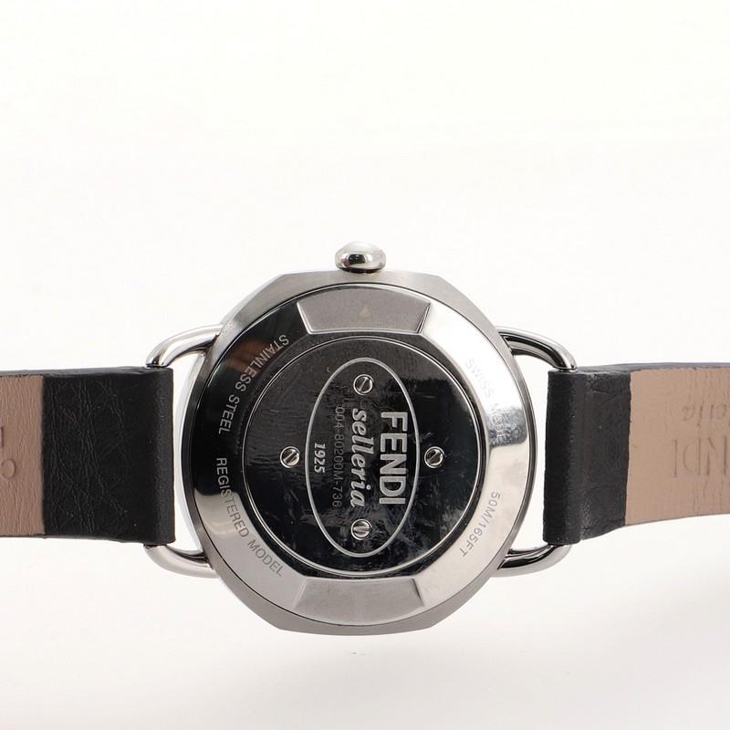 Fendi Selleria Quartz Watch Stainless Steel and Leather 35 2