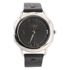 Fendi Selleria Quartz Watch Stainless Steel and Leather 35