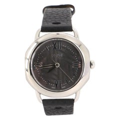 Fendi Selleria Quartz Watch Stainless Steel and Leather 35