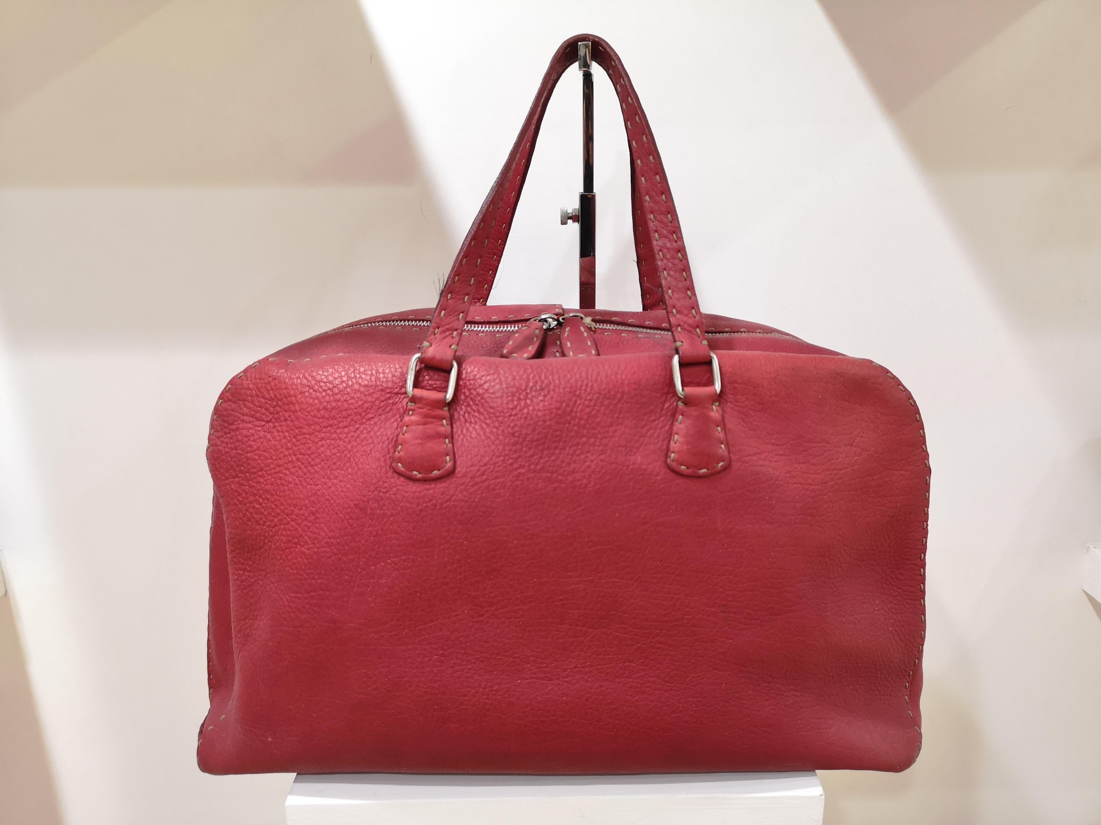 red leather handbags