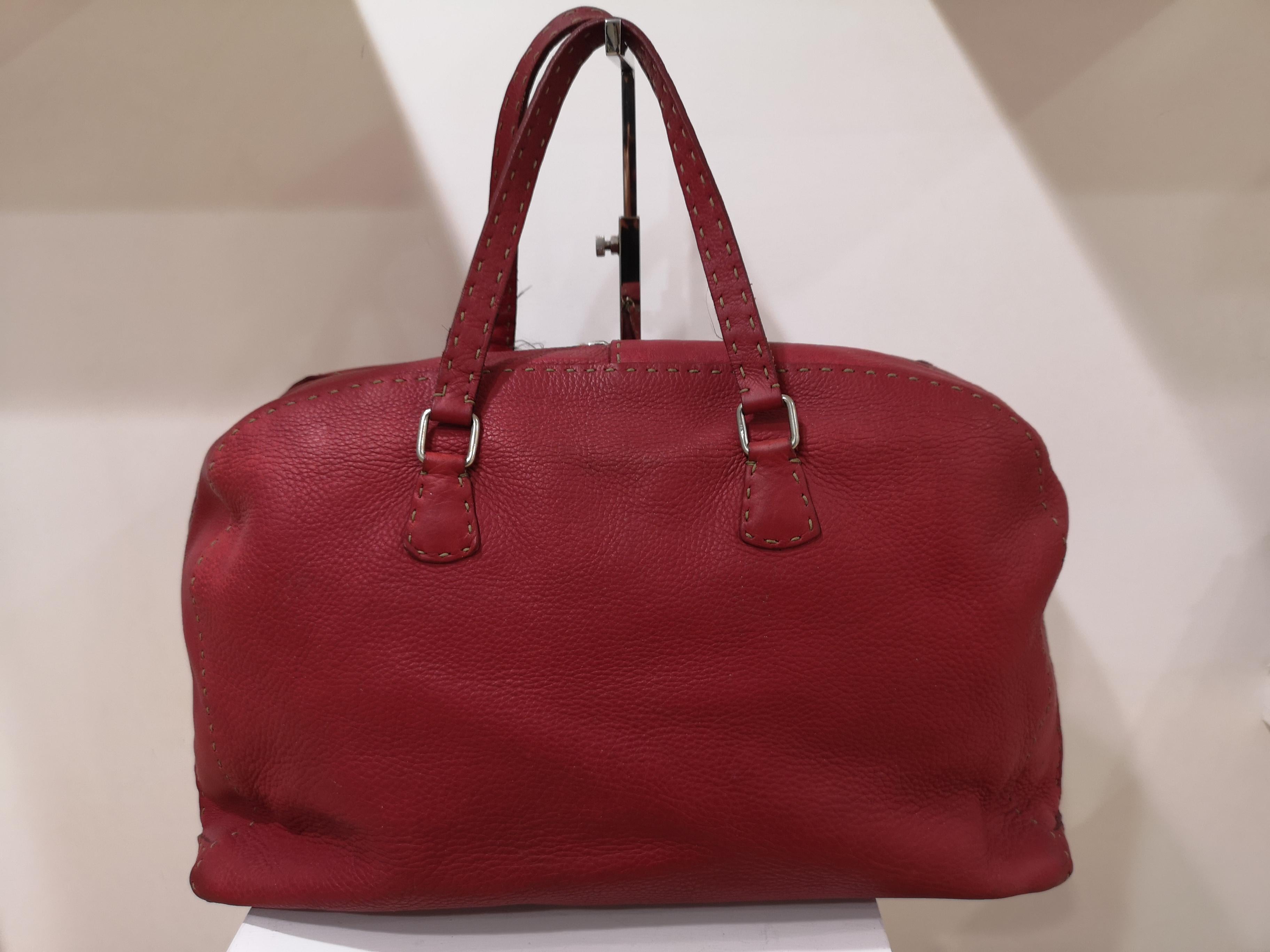 Women's or Men's Fendi Selleria Red leather handbag