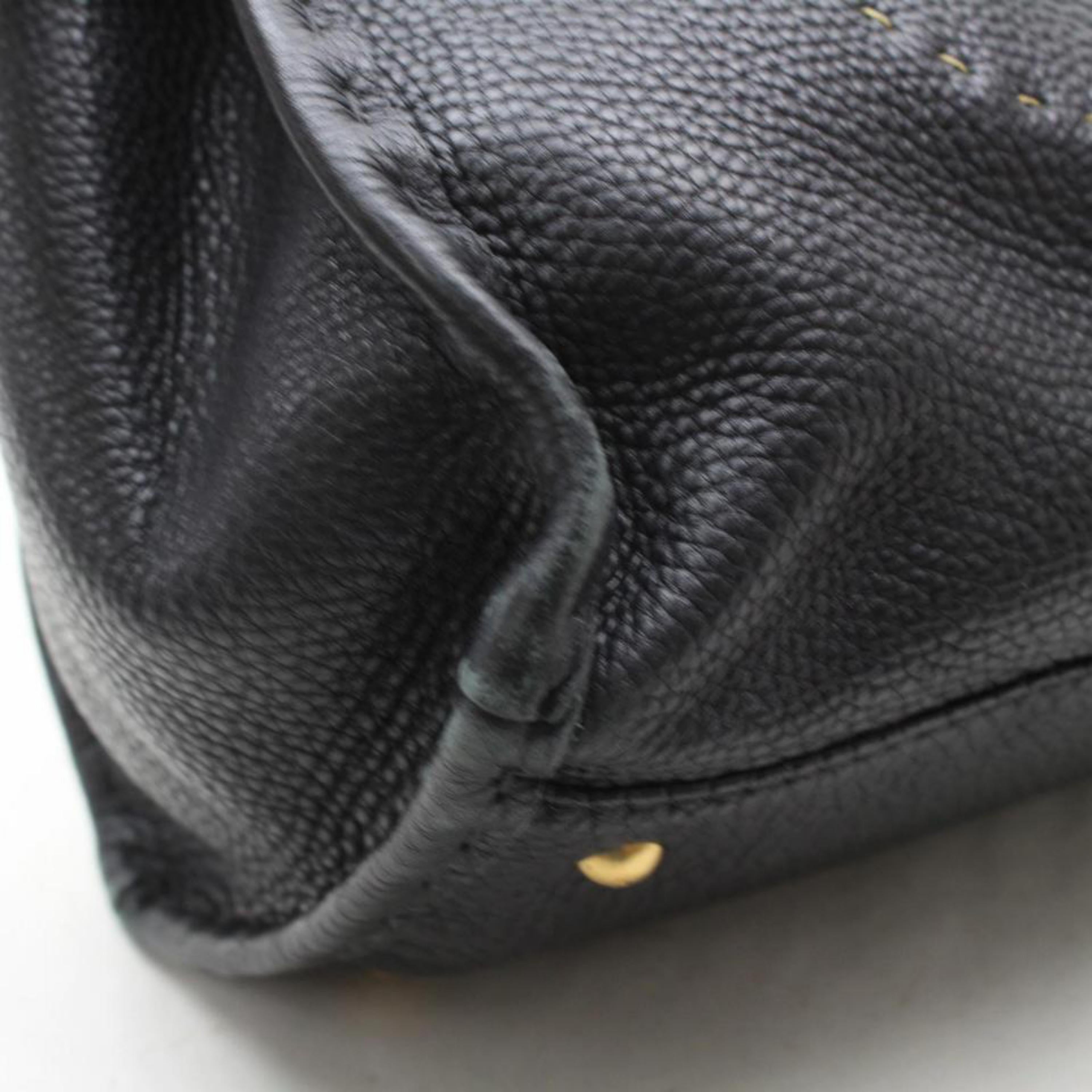 Fendi Selleria Turnlock 869639 Black Leather Shoulder Bag For Sale 5