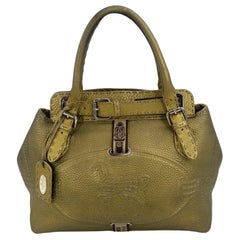 Fendi Selleria Villa Borghese Gold Leather Tote Bag, 2000s