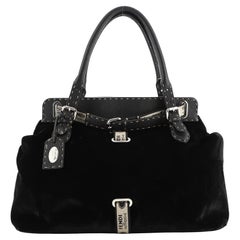 Fendi Selleria Villa Borghese Tote Velvet Large