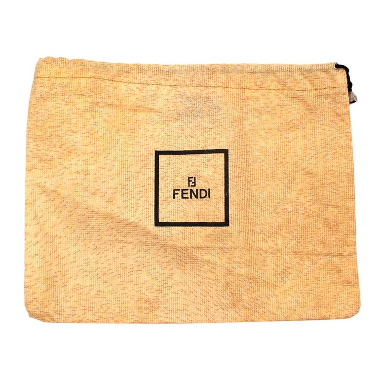 Fendi Selleria Vintage Brown Leather Baguette Shoulder Bag at 1stDibs