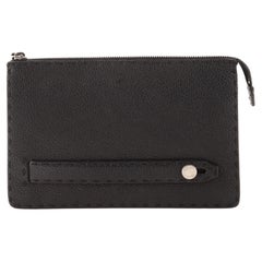 Fendi Selleria Zip Clutch Leather Small