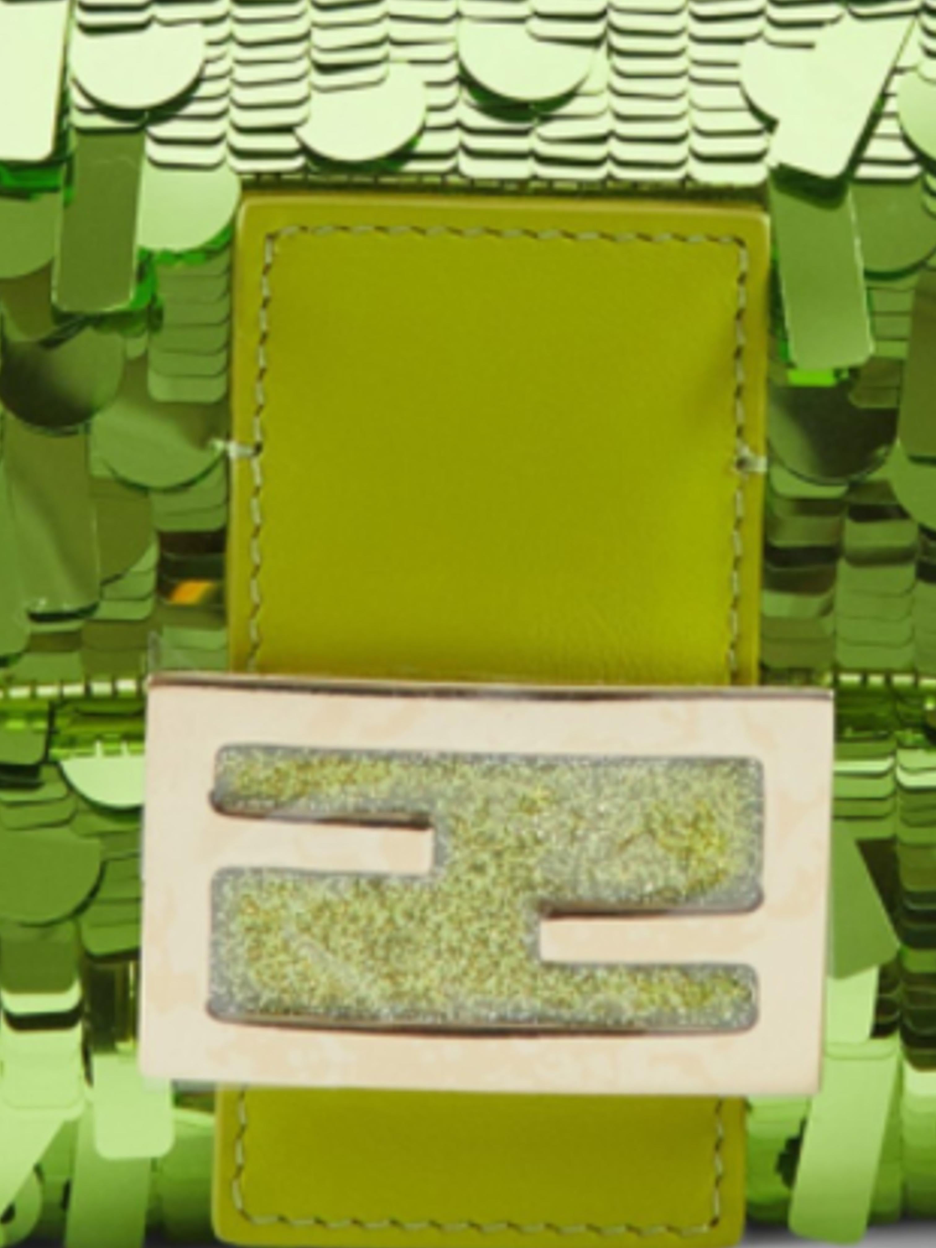 Women's or Men's FENDI Sequin Baguette Bag in Green