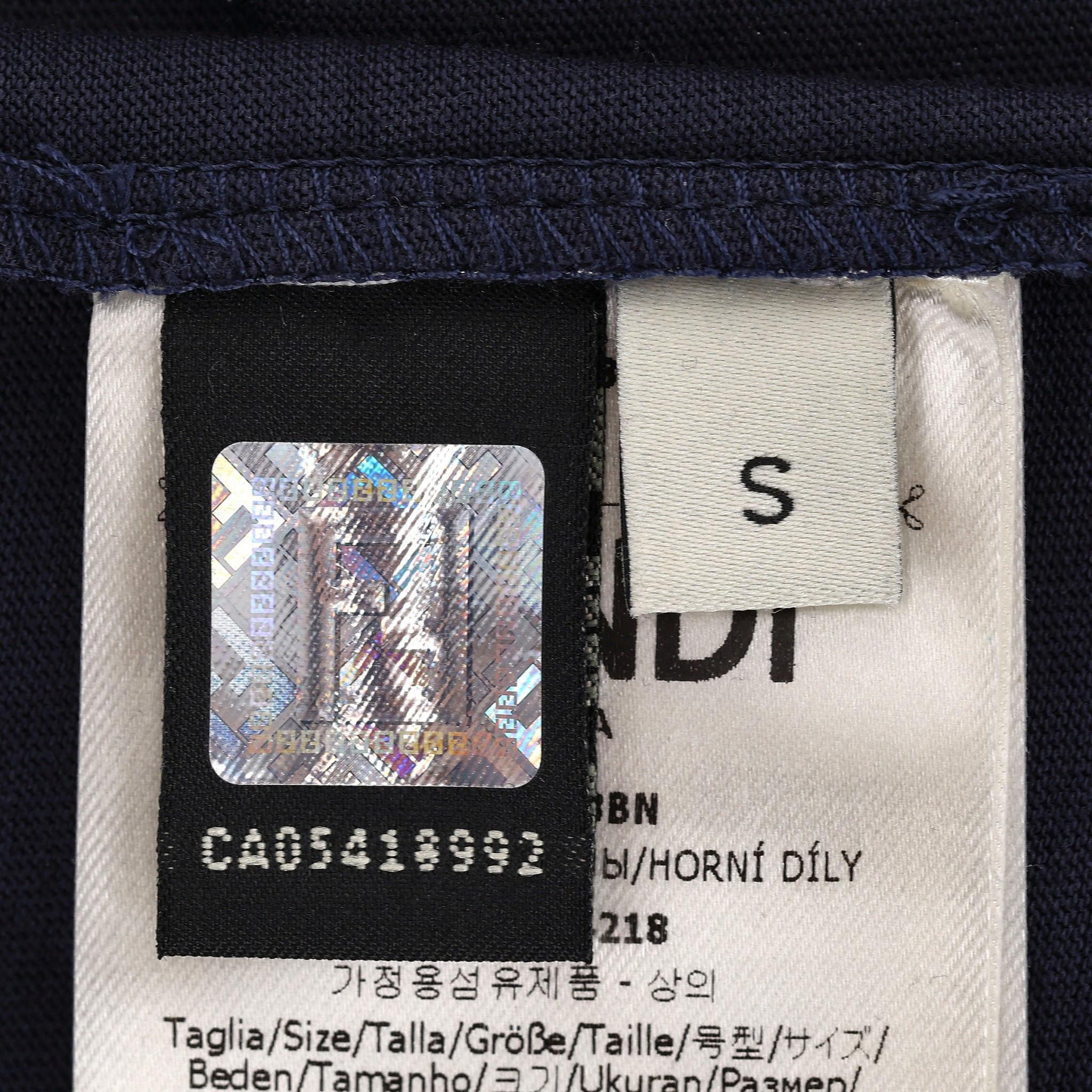 Top con logo in cotone con patch di paillettes Fendi in vendita 1