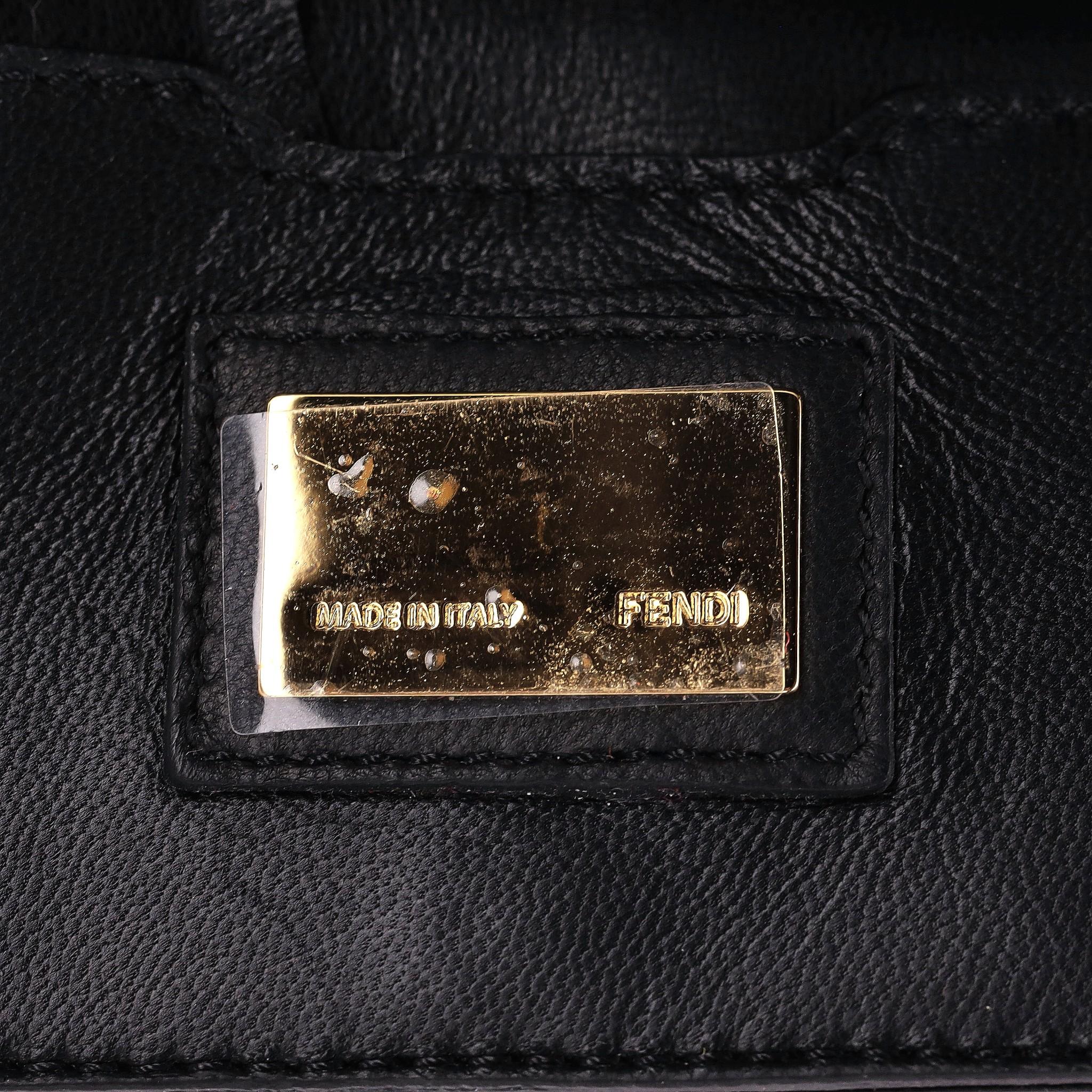 Fendi Shearling Rosa Fluo Baguette Handbag 6