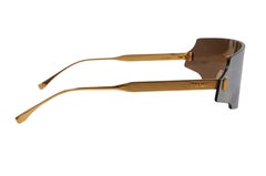 Fendi Shield Sunglasses Gold Mirror Rimless FF 0440/S 001K1 Sport Shades