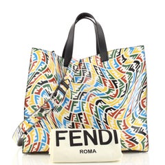 Fendi Shopper Tote Vertigo Zucca Leather Large