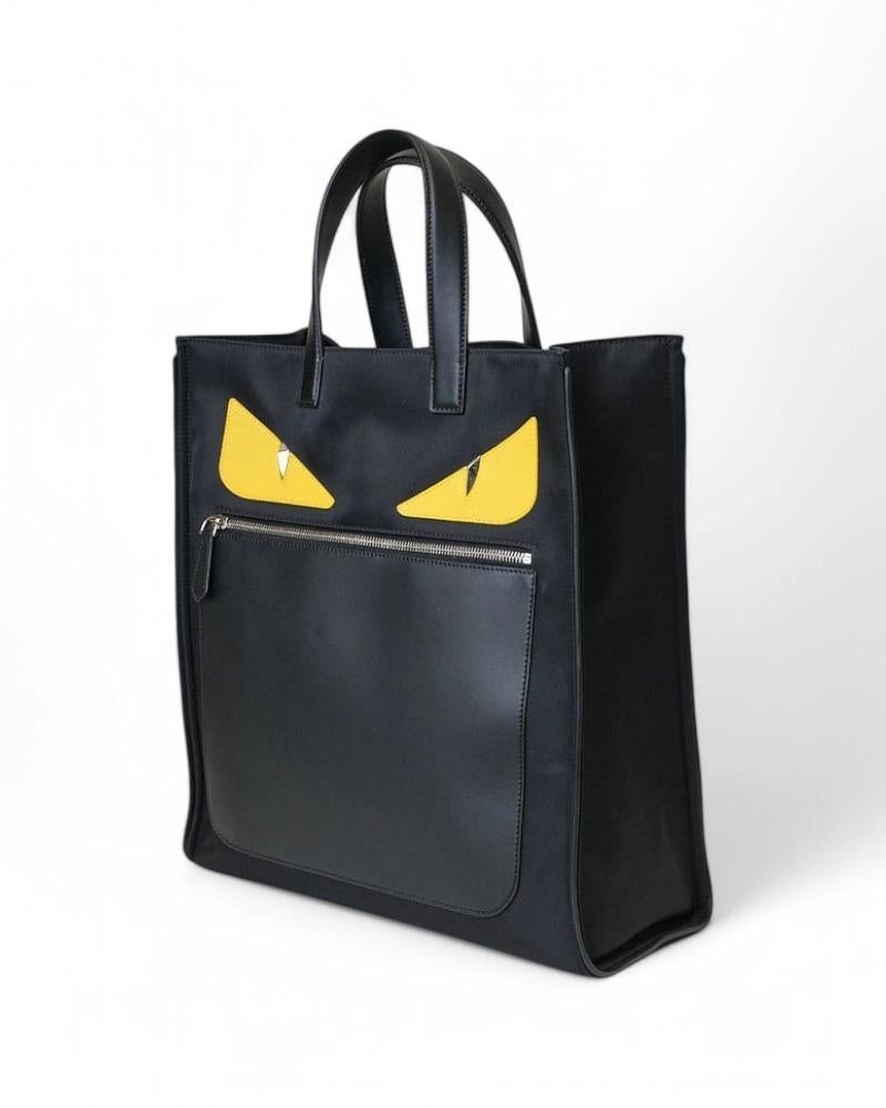 Fendi Shopper Vertical Monster Eyes Black In New Condition For Sale In Torre Del Greco, IT