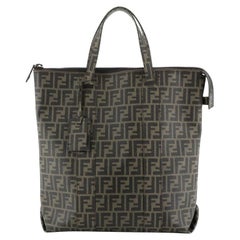 Fendi Shopping Tote Zucca Coated Canvas Tall