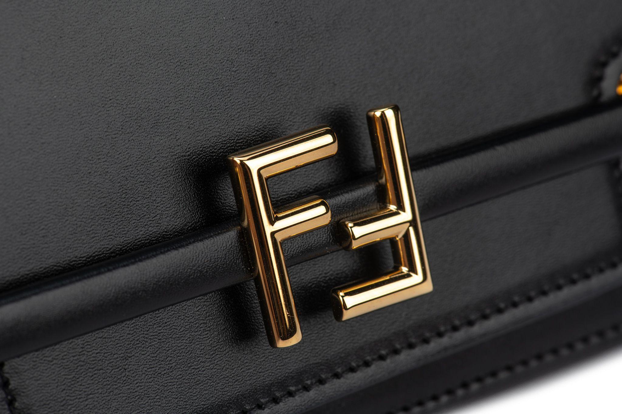Fendi Shoulder Bag Black Leather New For Sale 6