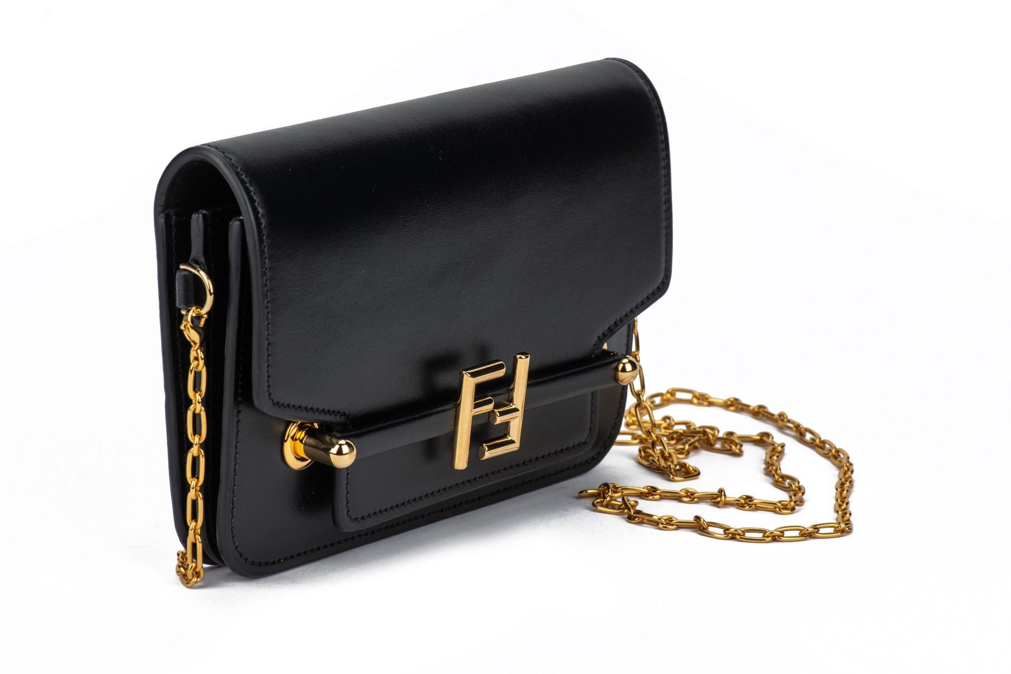 Fendi Shoulder Bag Black Leather New For Sale 1