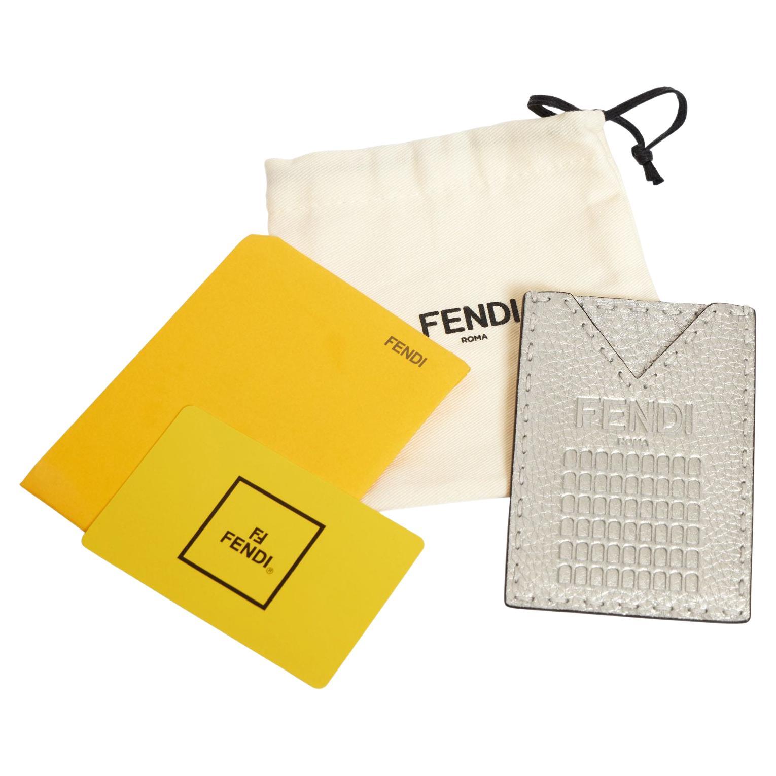 Fendi Silver Card Holder 90 Anniversary For Sale